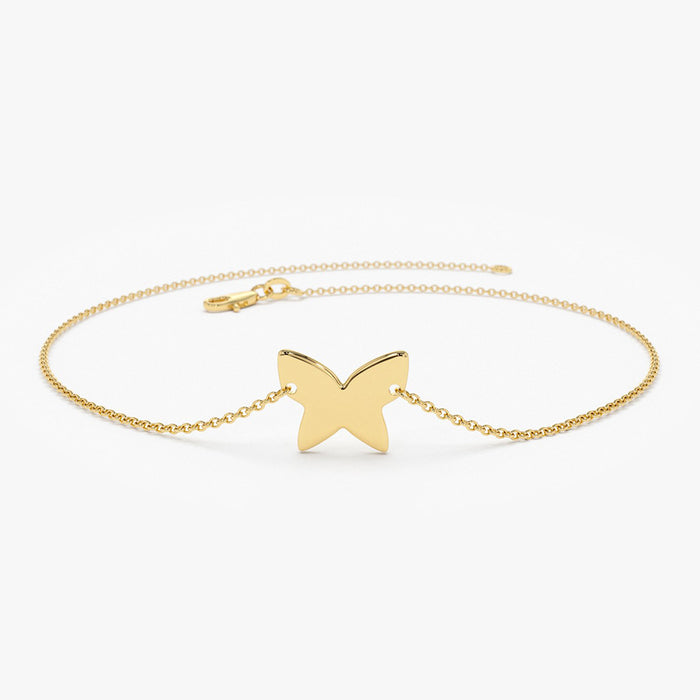 14K Gold Trendy Gold Butterfly Bracelet 14K Gold Ferkos Fine Jewelry