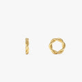 14K Gold Twisted Rondelle Charm – 2MM 14K Gold Ferkos Fine Jewelry
