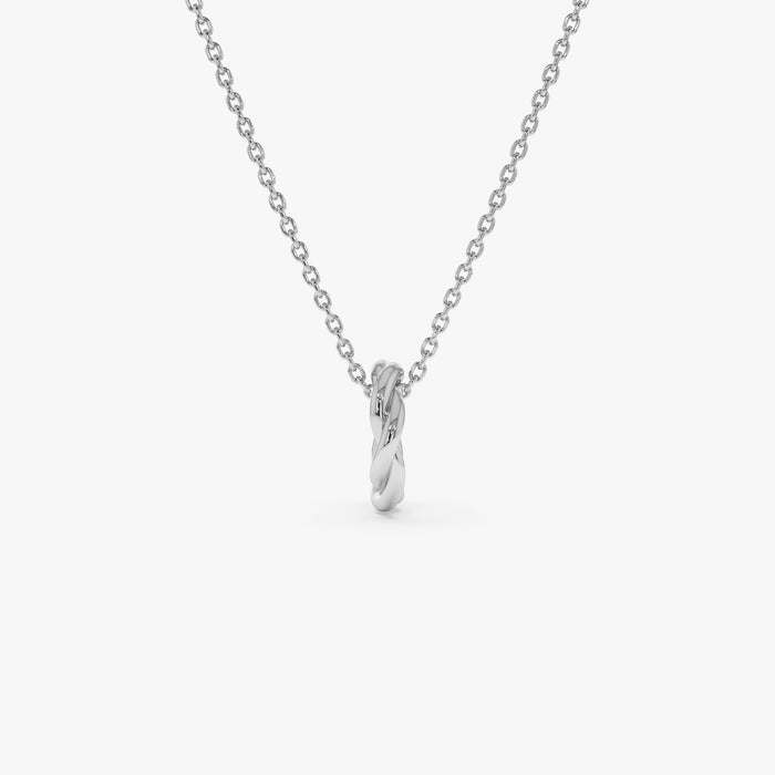 14K Gold Twisted Rondelle Charm – 2MM Ferkos Fine Jewelry