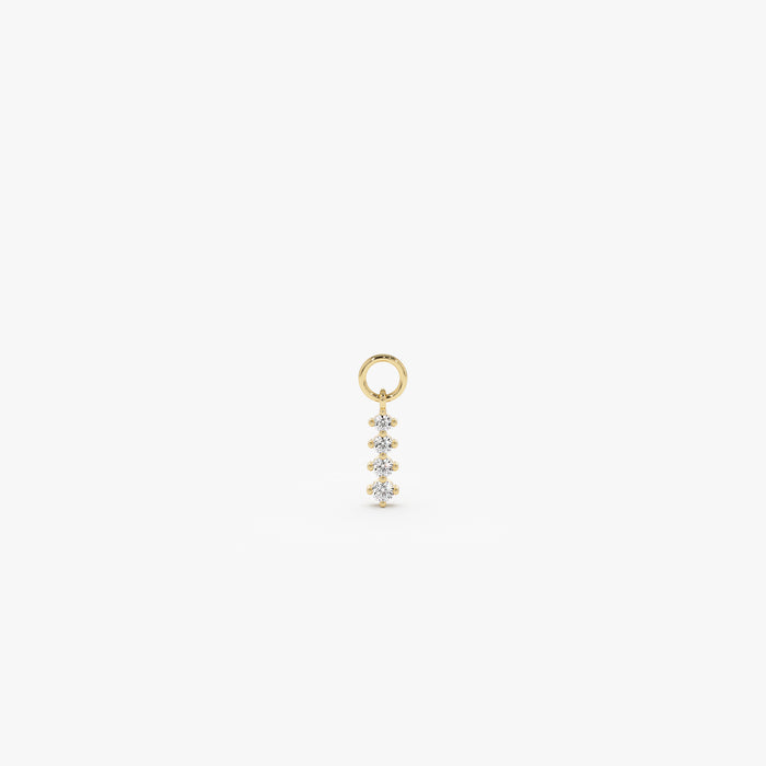 14k Journey Hoop Charm 14K Gold Ferkos Fine Jewelry