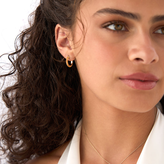 14K Knife Edge Hoop Earrings Ferkos Fine Jewelry