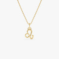 14K Leo Zodiac Charm Necklace 14K Gold Ferkos Fine Jewelry