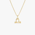 14K Libra Zodiac Charm Necklace 14K Gold Ferkos Fine Jewelry