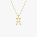 14K Pisces Zodiac Charm Necklace 14K Gold Ferkos Fine Jewelry