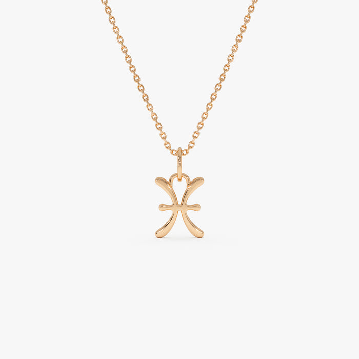 14K Pisces Zodiac Charm Necklace Ferkos Fine Jewelry