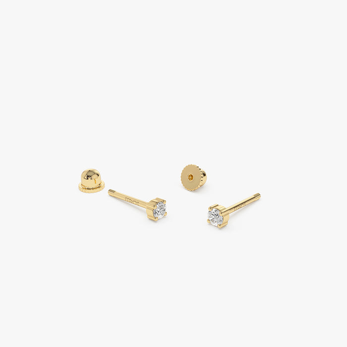14k Prong Setting Diamond Stud Piercing  Ferkos Fine Jewelry