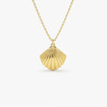 14k Shell Charm Necklace 14K Gold Ferkos Fine Jewelry