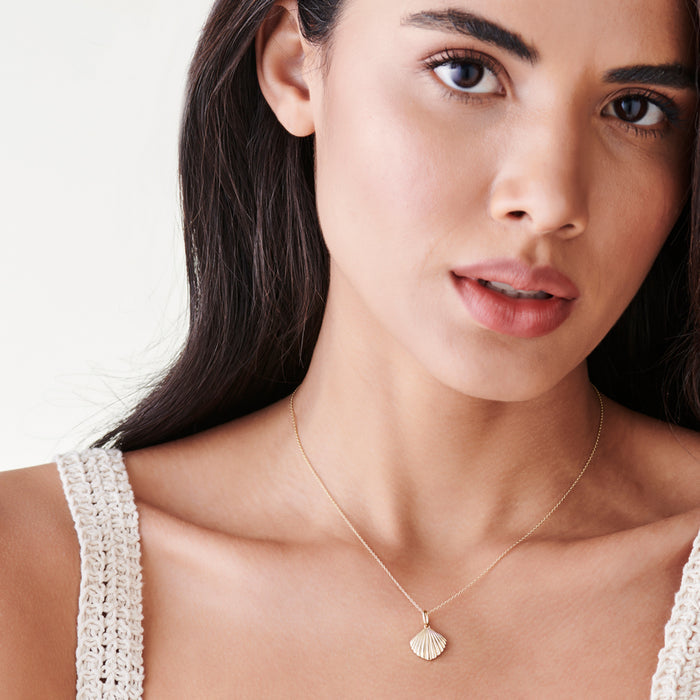 14k Shell Charm Necklace  Ferkos Fine Jewelry