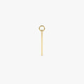 14k Solid Bar Hoop Charm 14K Gold Ferkos Fine Jewelry