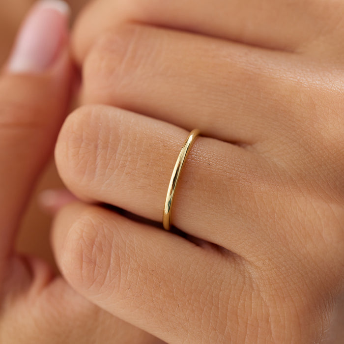 14K Solid Gold 1.5 MM Wedding Band  Ferkos Fine Jewelry