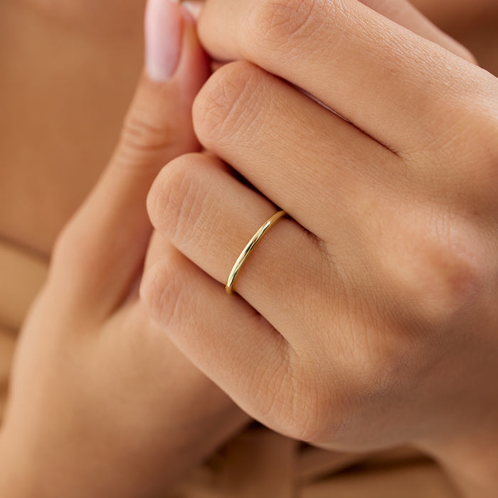 14K Solid Gold 1.5 MM Wedding Band  Ferkos Fine Jewelry