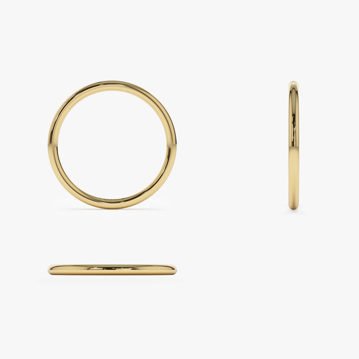14K Solid Gold 1.5 MM Wedding Band  Ferkos Fine Jewelry