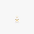 14k Solid Star Hoop Charm 14K Gold Ferkos Fine Jewelry