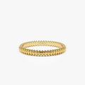 14K Stackable Ribbed Wedding Band 14K Gold Ferkos Fine Jewelry