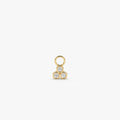 14k Tri Bezel Hoop Charm 14K Gold Ferkos Fine Jewelry