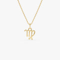 14K Virgo Zodiac Charm Necklace 14K Gold Ferkos Fine Jewelry