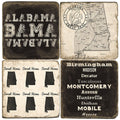 Alabama B&W Drink Coasters