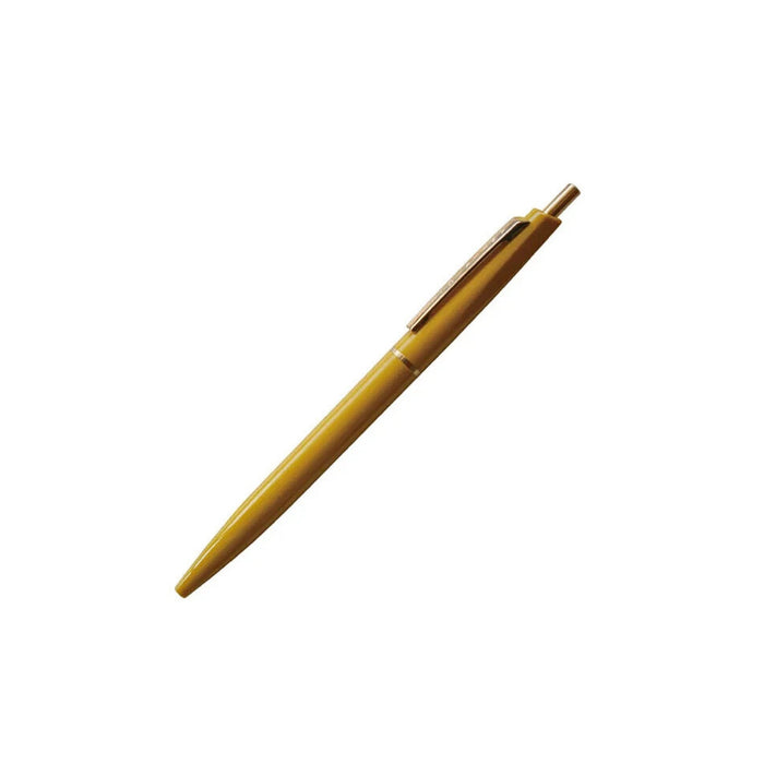 Anterique Dull Colour Ballpoint Pen in mustard yellow shown on a white background.