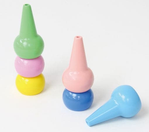 Aozora 6-Pack Pastel Baby Colour Crayons, Non-Toxic and Washable