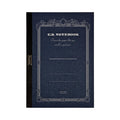 Front cover of the Apica Premium C.D Notebook A4 Ruled with ornate navy border design.