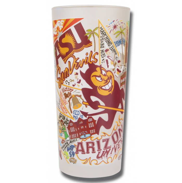 Arizona State Collegiate Frosted Glass Tumbler