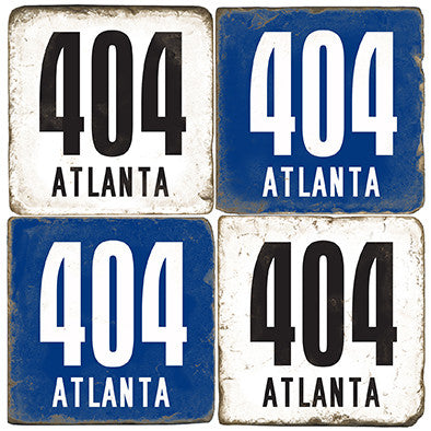 Atlanta Area Code 404 Drink Coasters