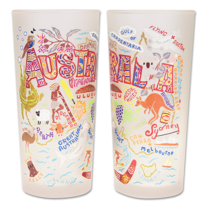 Australia Frosted Glass Tumbler