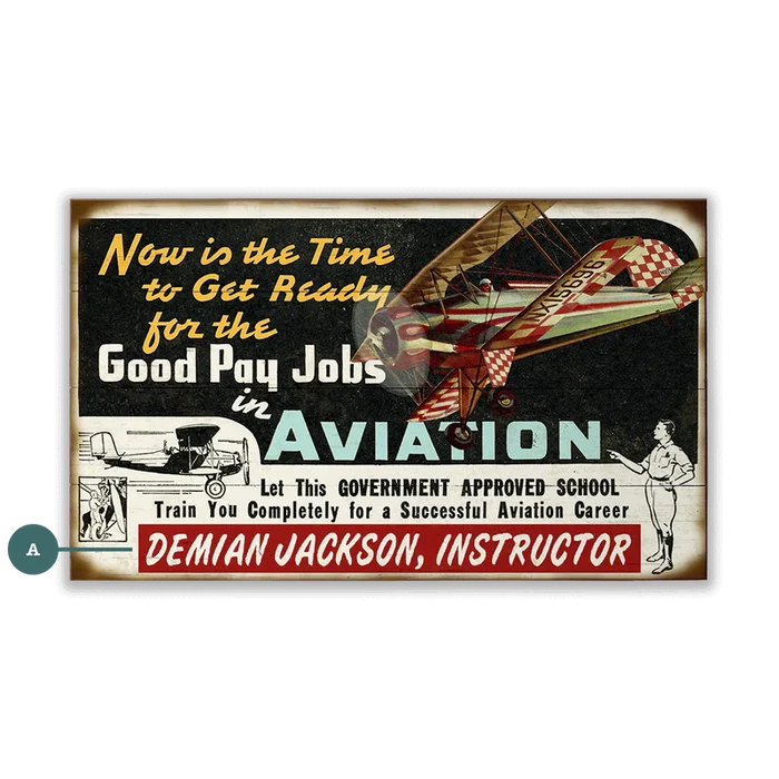 Aviation Instructor Custom Sign