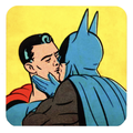 Batman Superman Kiss Coaster