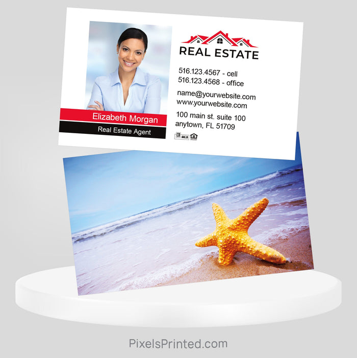 beach Independent real estate business cards Business Cards PixelsPrinted