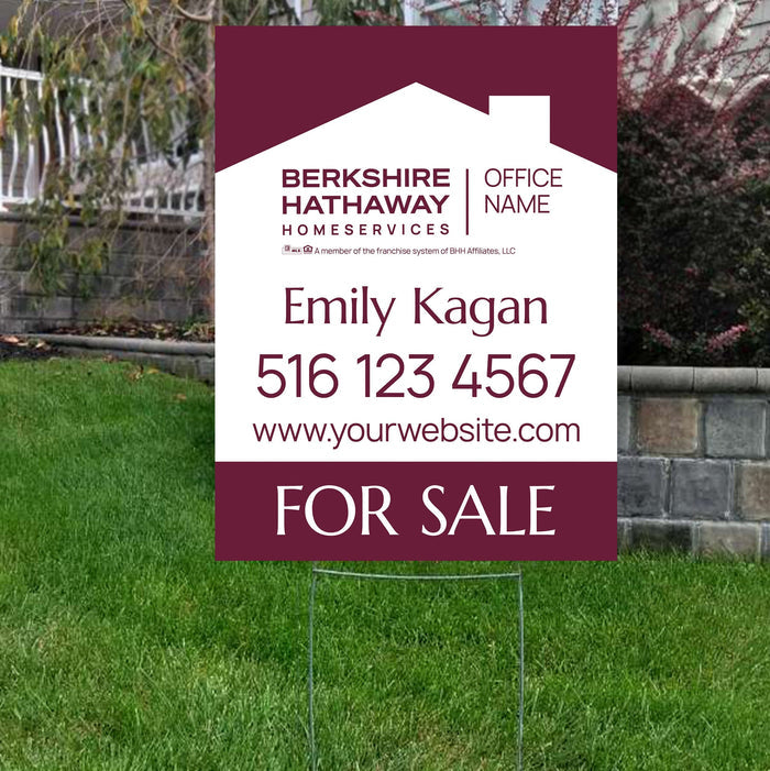 Berkshire Hathaway yard signs, for sale signs, open house signs, realtor yard signs