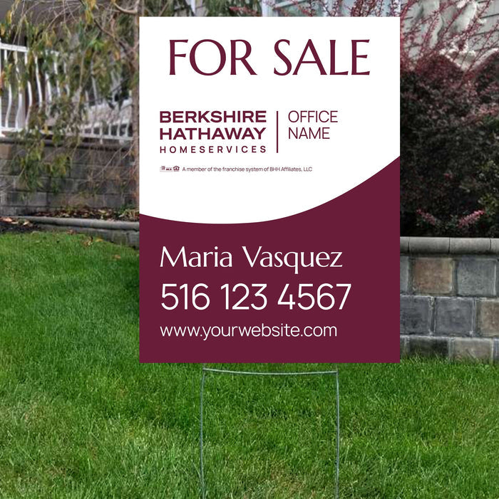 Berkshire Hathaway yard signs, for sale signs, open house signs, realtor yard signs