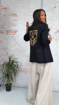 Blazer "Army" negro, estilo americana street style