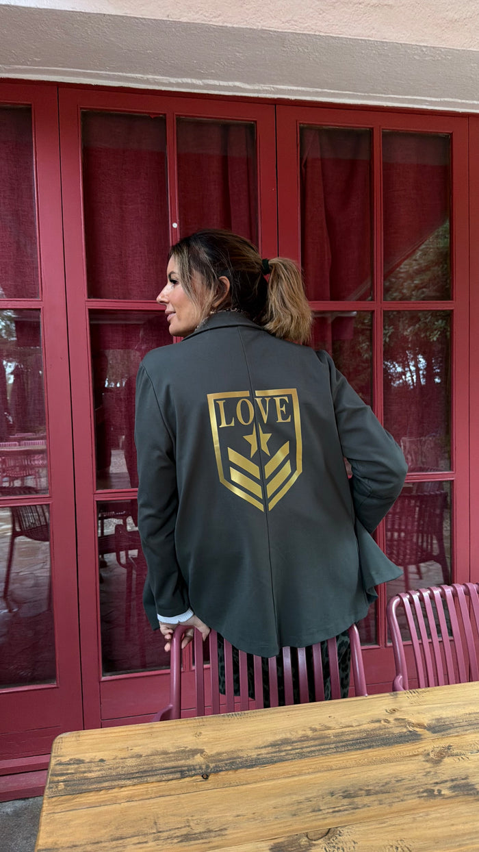 Blazer "Army" verde — vista detalle