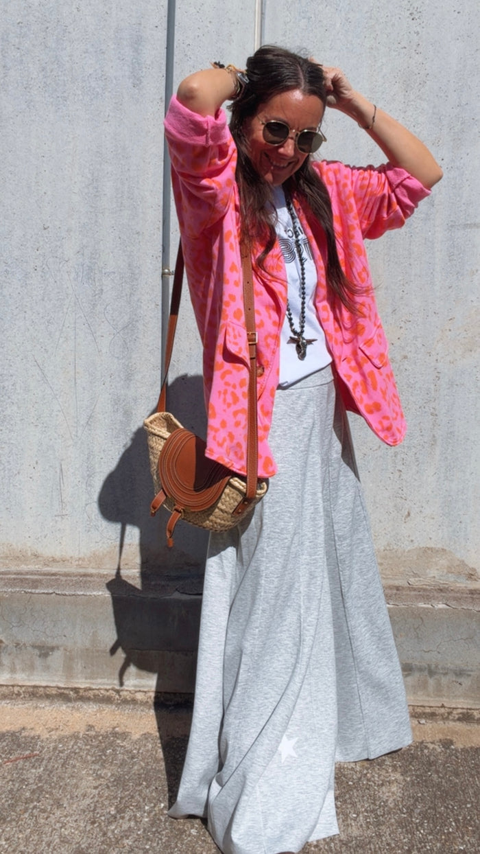 Blazer "pace e amore", algodón, rosa — vista detalle