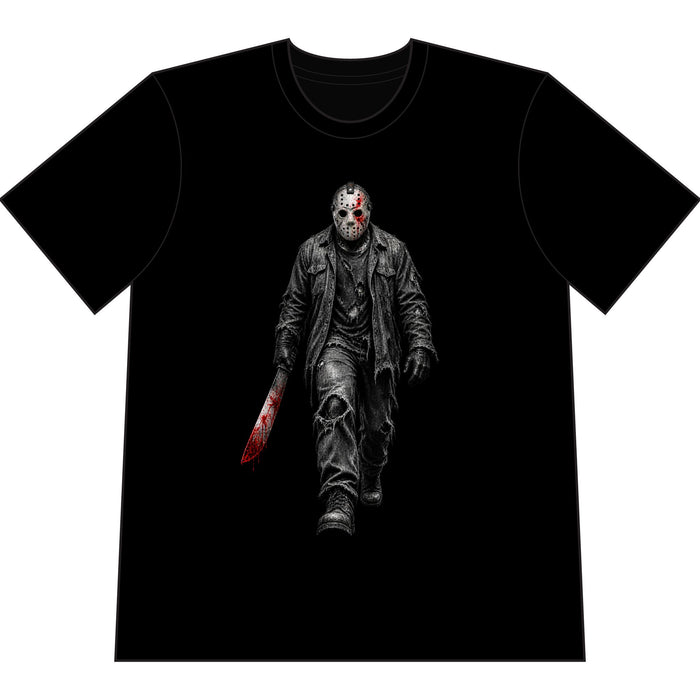Blood Mask Slasher Tee Heavyweight Vintage Horror Graphic T-Shirt