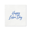 Blue Labor Day Cocktail Napkins, 50-Pack, 3-ply, Labor Day Party Decor
