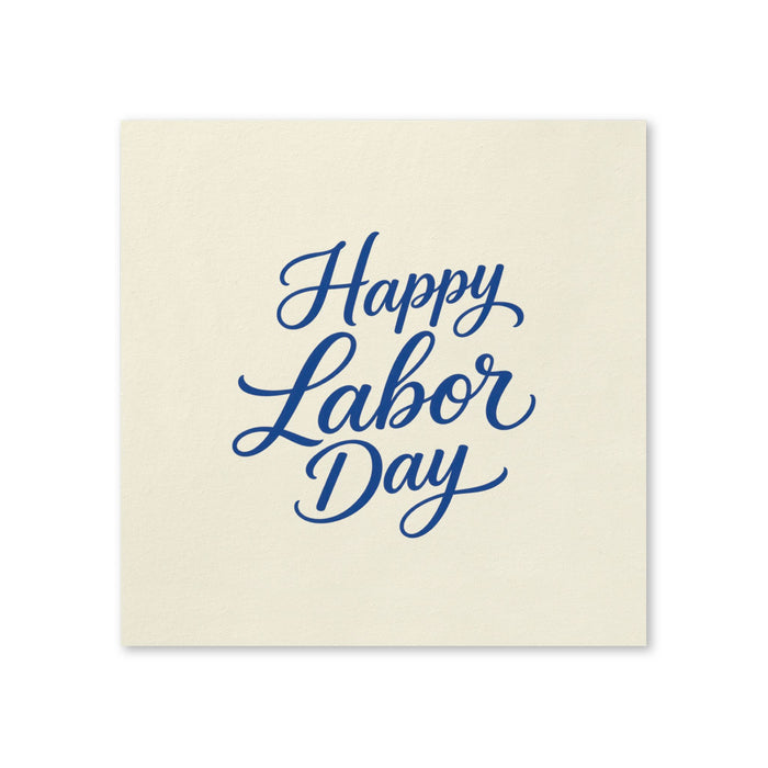 Blue Labor Day Cocktail Napkins, 50-Pack, 3-ply, Labor Day Party Decor