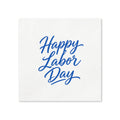 Blue Labor Day Cocktail Napkins, 50-Pack, 3-ply, Labor Day Party Decor