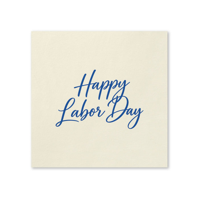 Blue Labor Day Cocktail Napkins, 50-Pack, 3-ply, Labor Day Party Decor