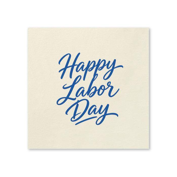 Blue Labor Day Cocktail Napkins, 50-Pack, 3-ply, Labor Day Party Decor
