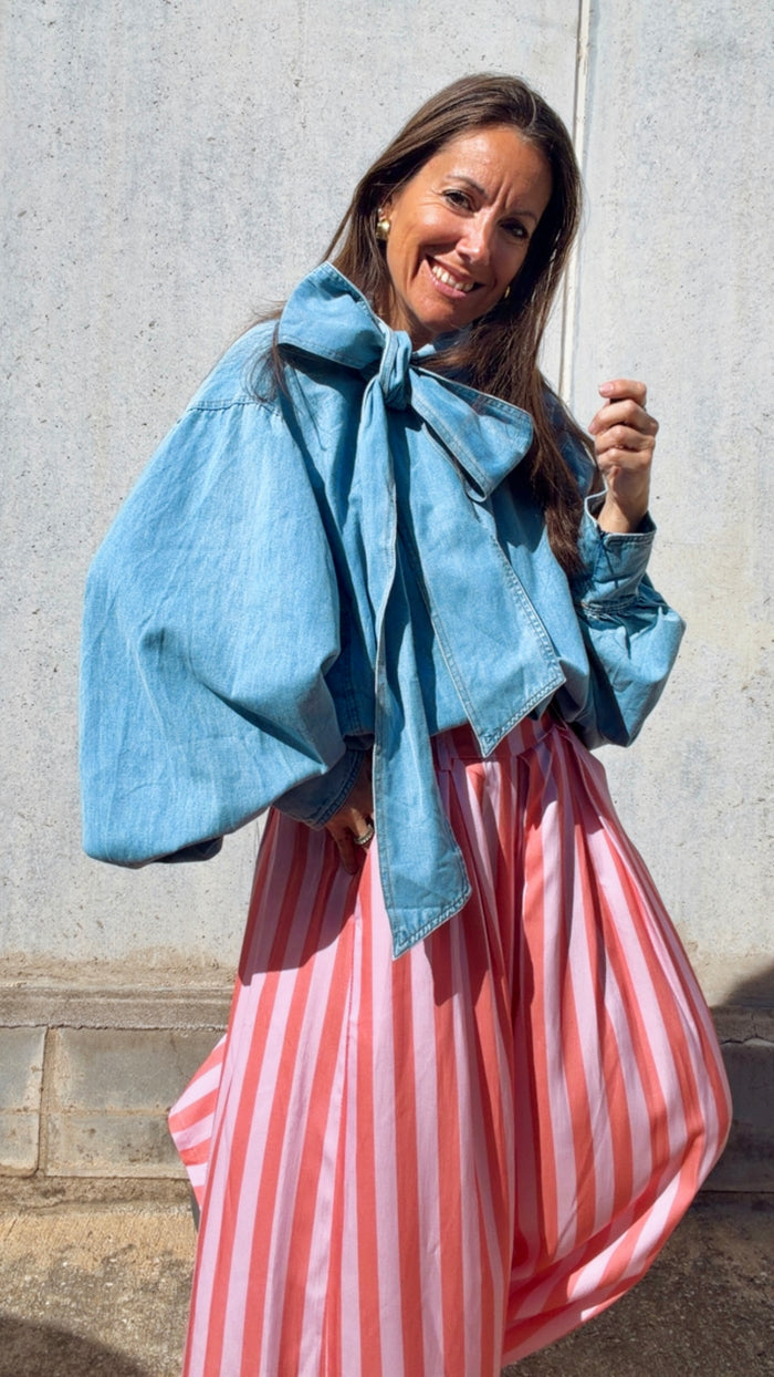 Blusa “maxi ribbon”