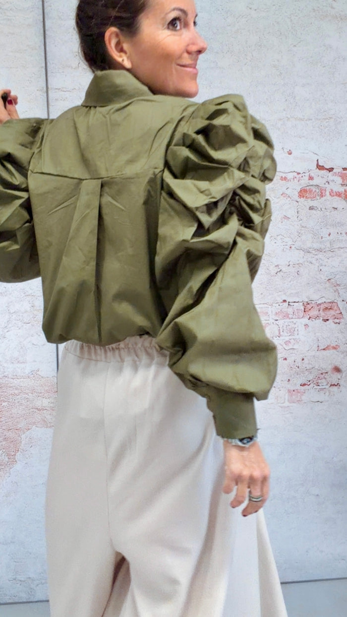 Blusa "red heart", verde — vista detalle