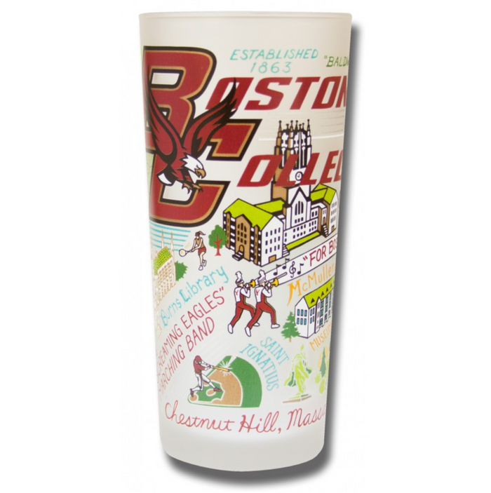 Boston College Collegiate Frosted Glass Tumbler