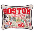 Boston University Collegiate Embroidered Pillow