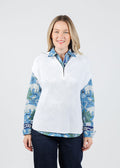 Hinson Wu Brooke Sleeveless Sweater Vest in Pearl White available at Barbara Katz