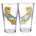 California with Poppies Glass
