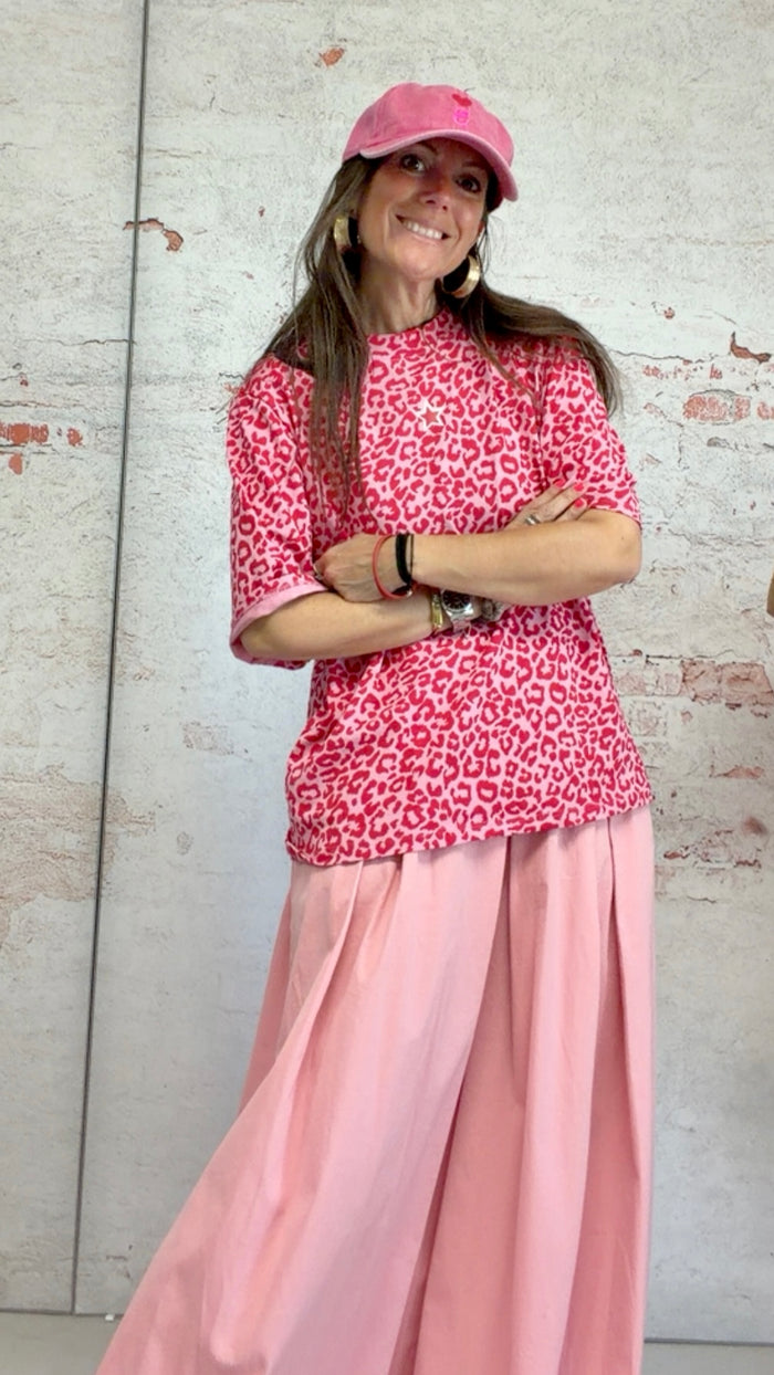 Camiseta  “leopard” red and pink ❤️