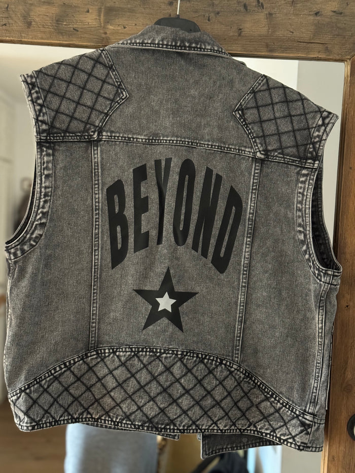 Chaleco "BEYOND", denim, gris y negro — vista detalle