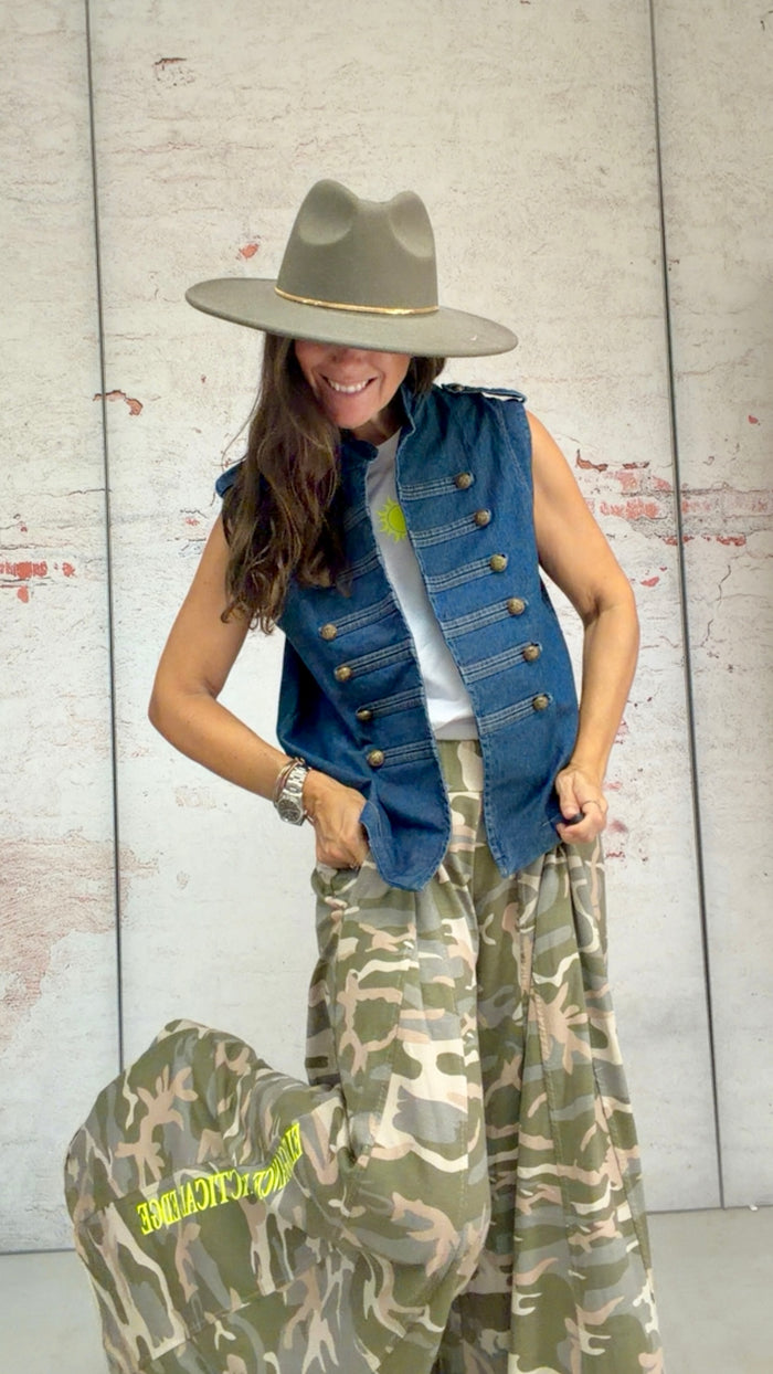 Chaleco Denim Military “Army”